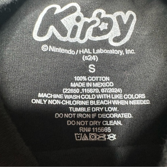 Nintendo Kirby T-Shirt Black Size Small - Picture 9 of 16